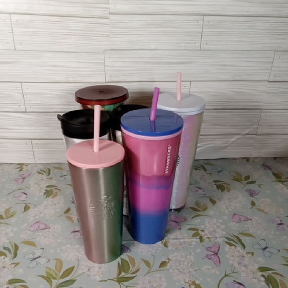 Starbucks Pink and Blue Tumbler Collection Bundle Of 6 - Picture 1 of 8